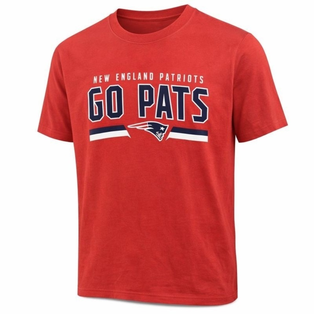 New England Patriots NFL Team Apparel Red T Shirt GO‎ PATS Mens L NWT